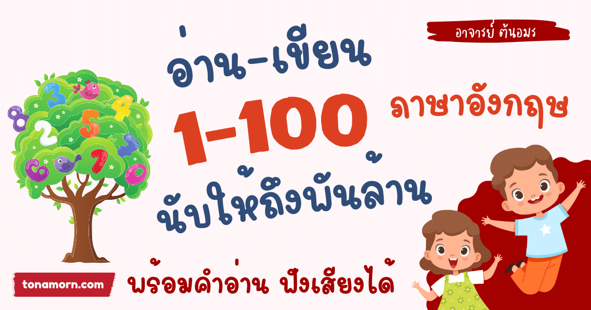 ลําดับที่ 1-100 ภาษาอังกฤษ